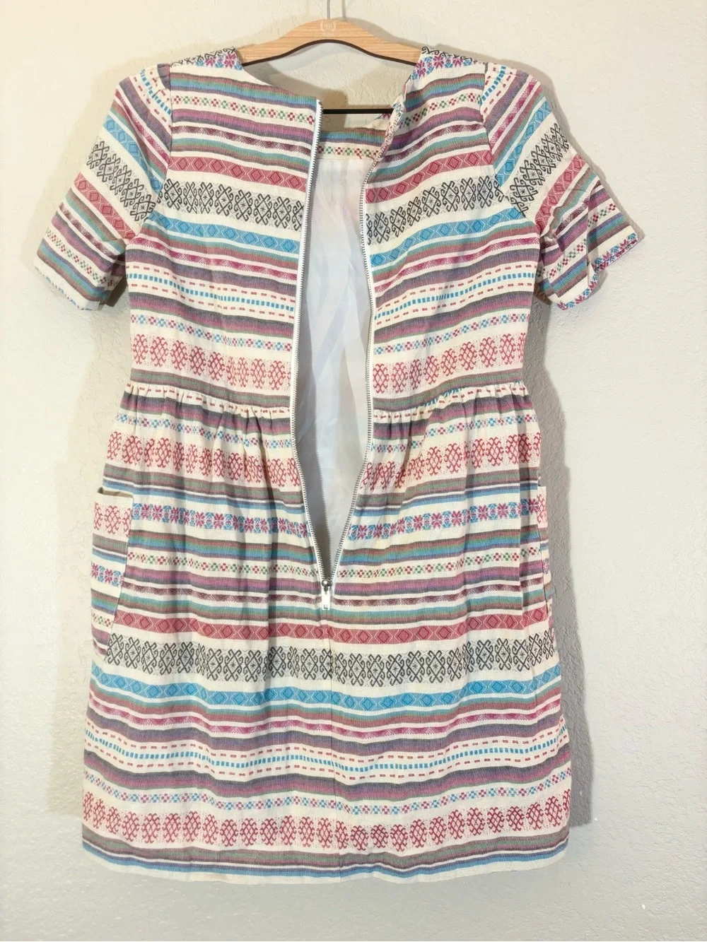 Sister Jane Dolly Folk Stripe Babydoll Dress Size M